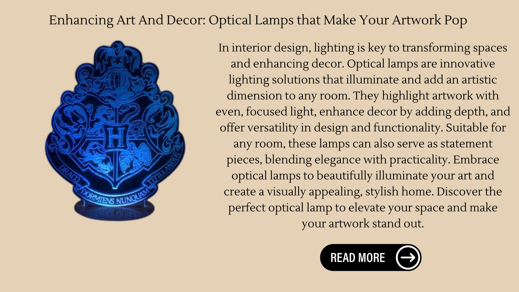 Enhancing Art And Decor: Optical Lamps that Make Your Artwork Pop