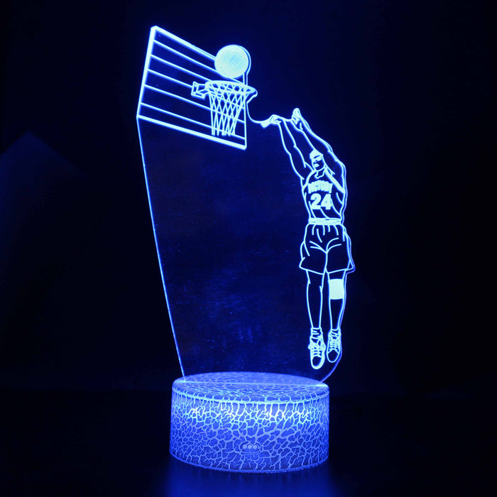 Basketball Player 3D Optical Illusion Lamp