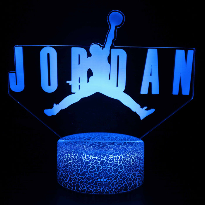 Jordan Basketball Logo 3D Optical Illusion Lamp