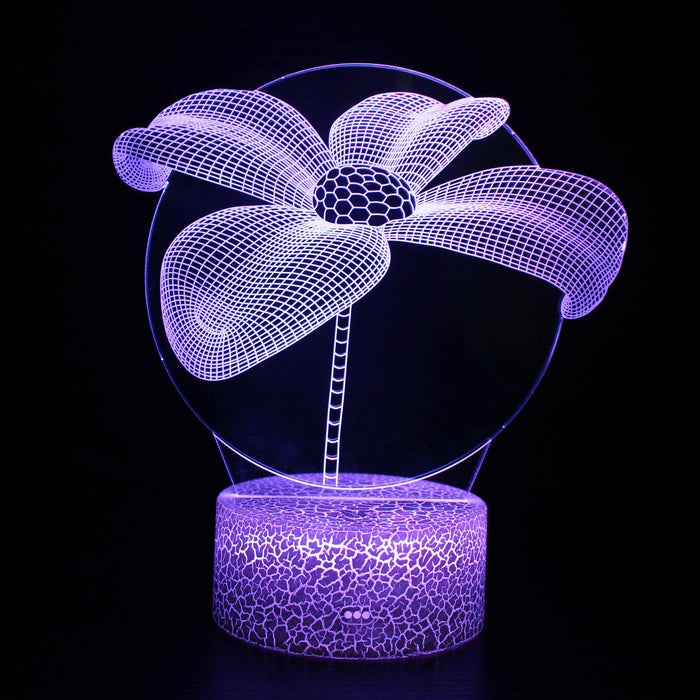 Flower 3D Optical Illusion Lamp