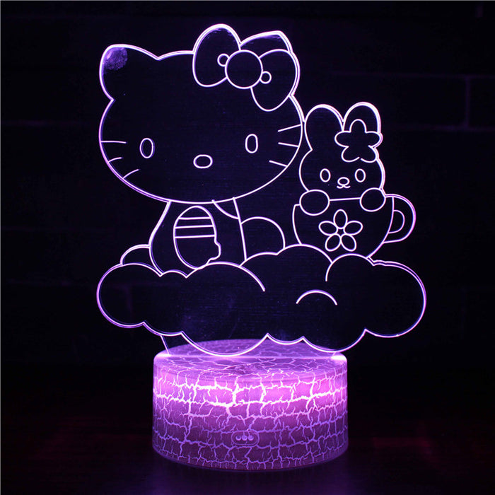 Hello Kitty 3D Optical Illusion Lamp — 3D Optical Lamp