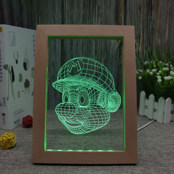 Mario Bros RGB 3D Optical Illusion Lamp