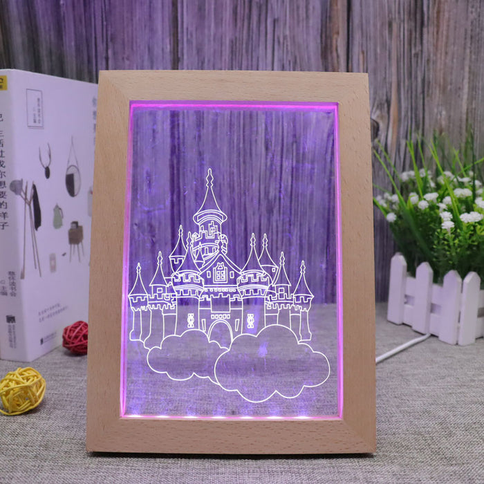 Castle RGB 3D Optical Illusion Lamp