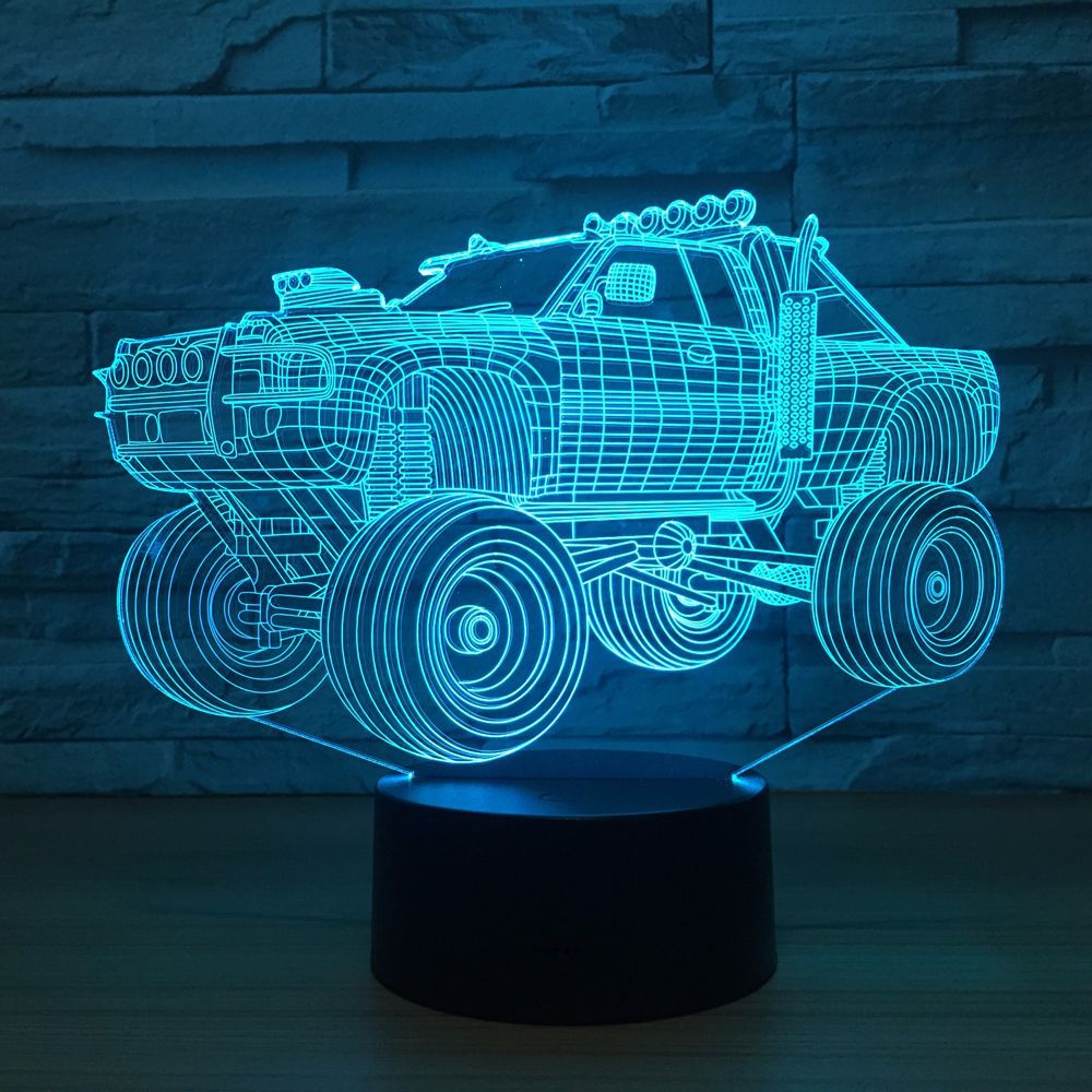 Off Road Vehicle 3D Optical Illusion Lamp — 3D Optical Lamp
