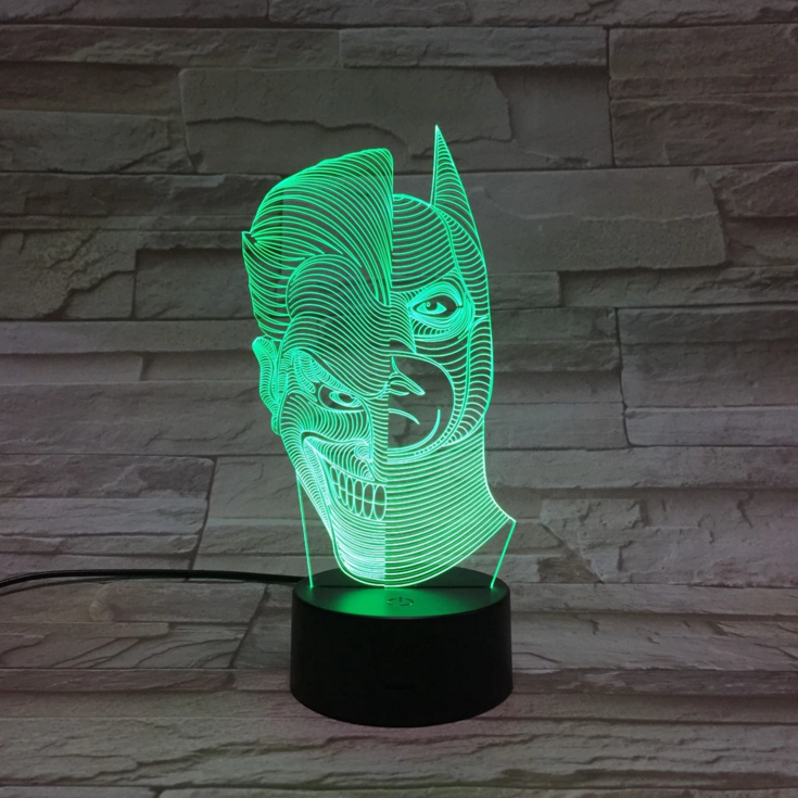 DC Inspired Jack-Batman 3D Optical Illusion Lamp — 3D Optical Lamp