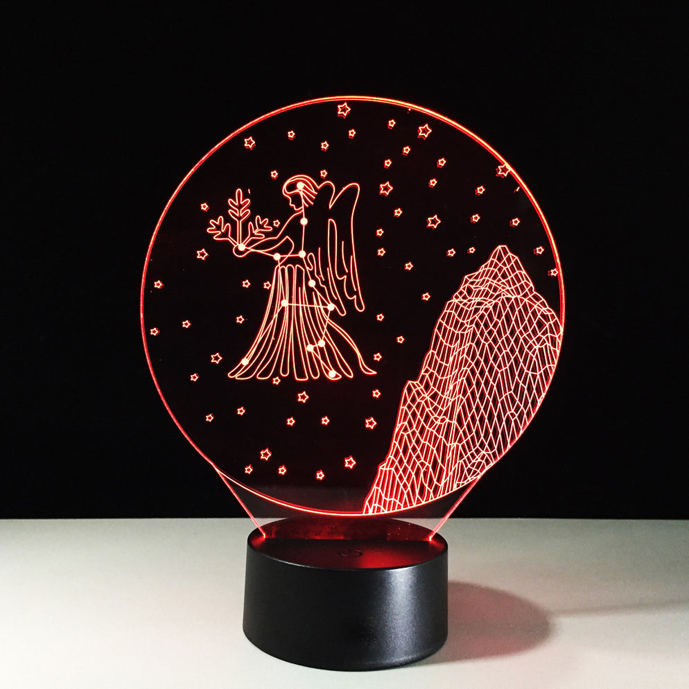 Virgo Horoscope 3D Optical Illusion Lamp — 3D Optical Lamp