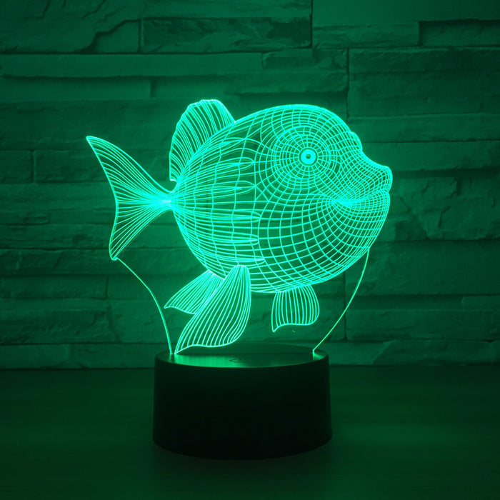 Adorable Goldenfish 3D Optical Illusion Lamp — 3D Optical Lamp