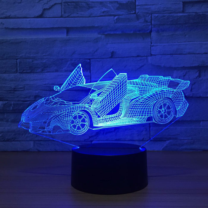 Roadster 3D Optical Illusion Lamp - 3D Optical Lamp