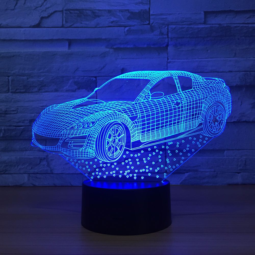 Sports Car 3D Optical Illusion Lamp — 3D Optical Lamp